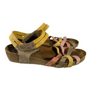 Inter-Bios Leather Cork Sandals Women’s EU 40 US 9 Spain Strappy Earth Style